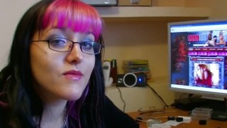 Nerdy Goth Chick Takes It In The Ass