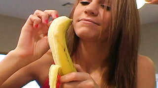 Addison Crush Eats A Banana Naughty Style